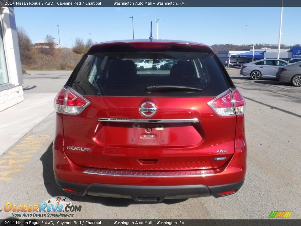2014 Nissan Rogue S AWD Cayenne Red / Charcoal Photo #7