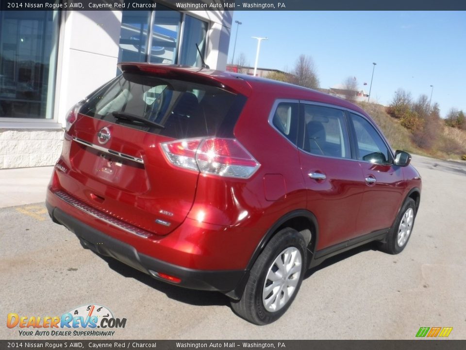 2014 Nissan Rogue S AWD Cayenne Red / Charcoal Photo #8