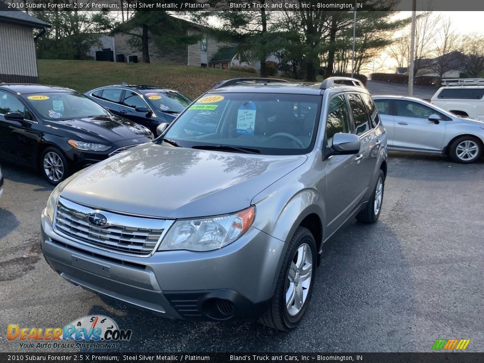 2010 Subaru Forester 2.5 X Premium Steel Silver Metallic / Platinum Photo #2