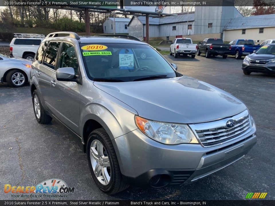 2010 Subaru Forester 2.5 X Premium Steel Silver Metallic / Platinum Photo #7