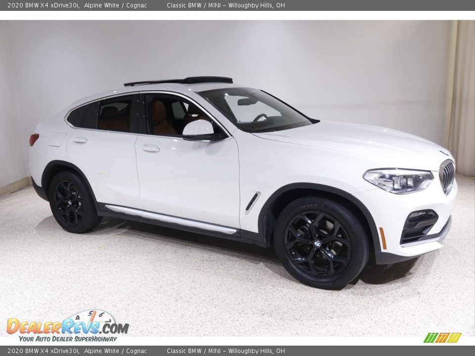 2020 BMW X4 xDrive30i Alpine White / Cognac Photo #1