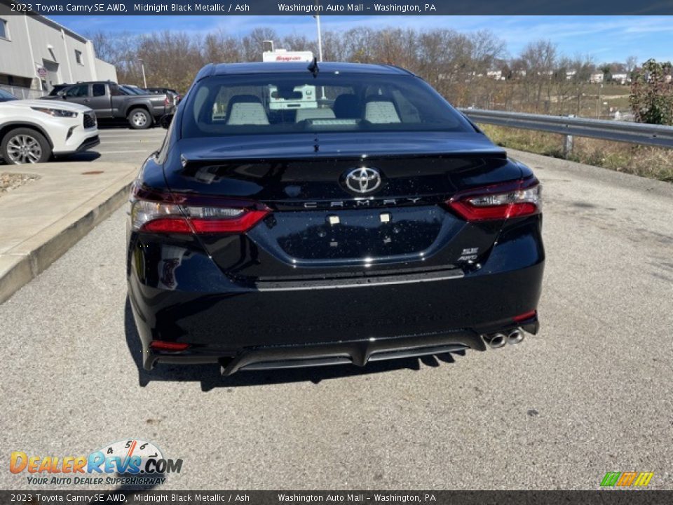 2023 Toyota Camry SE AWD Midnight Black Metallic / Ash Photo #8