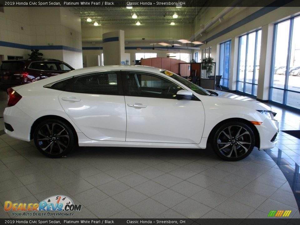 2019 Honda Civic Sport Sedan Platinum White Pearl / Black Photo #4