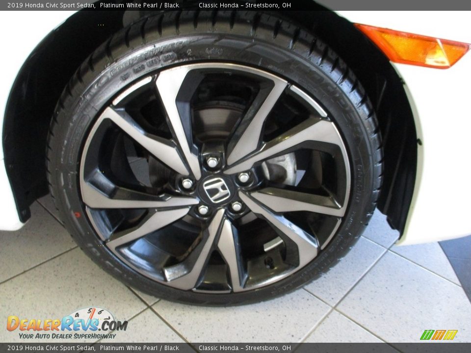 2019 Honda Civic Sport Sedan Platinum White Pearl / Black Photo #5