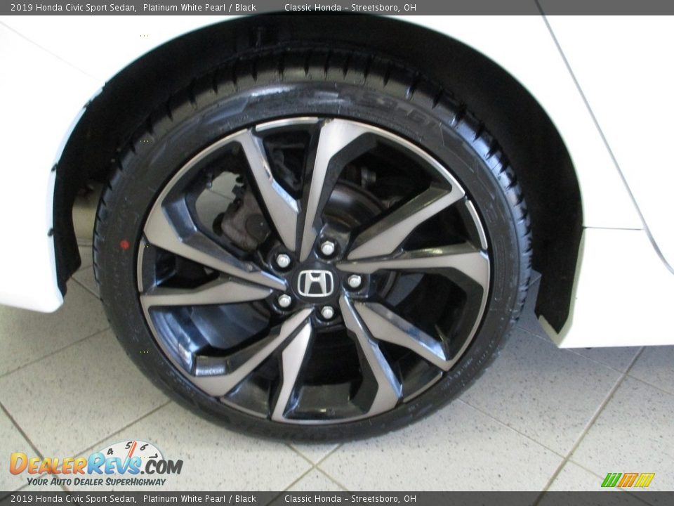 2019 Honda Civic Sport Sedan Platinum White Pearl / Black Photo #6