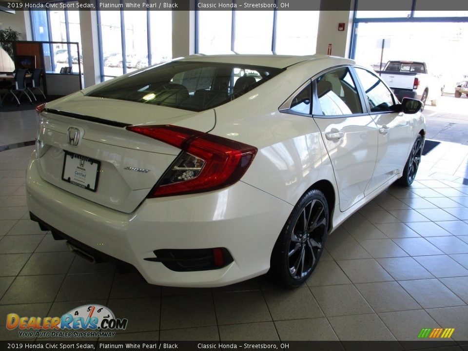 2019 Honda Civic Sport Sedan Platinum White Pearl / Black Photo #7
