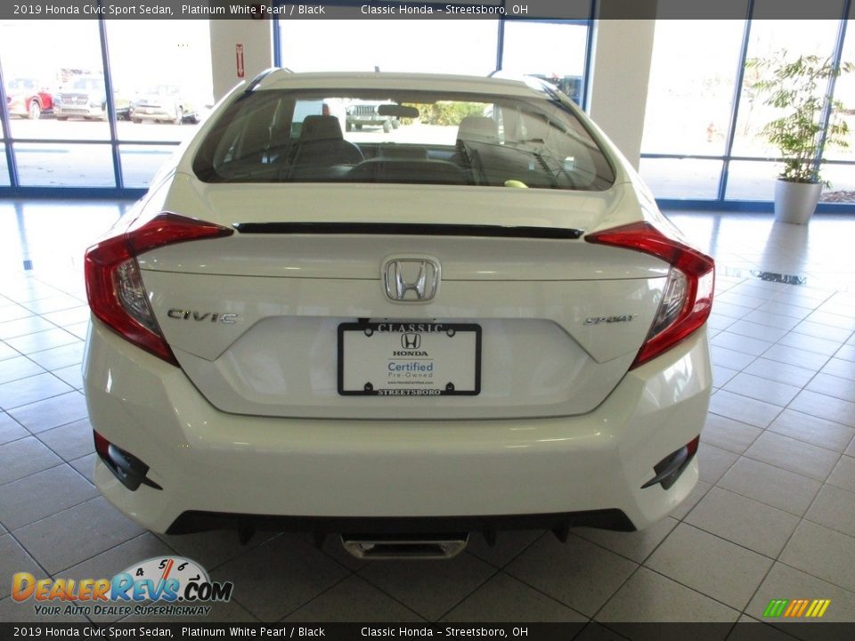 2019 Honda Civic Sport Sedan Platinum White Pearl / Black Photo #8