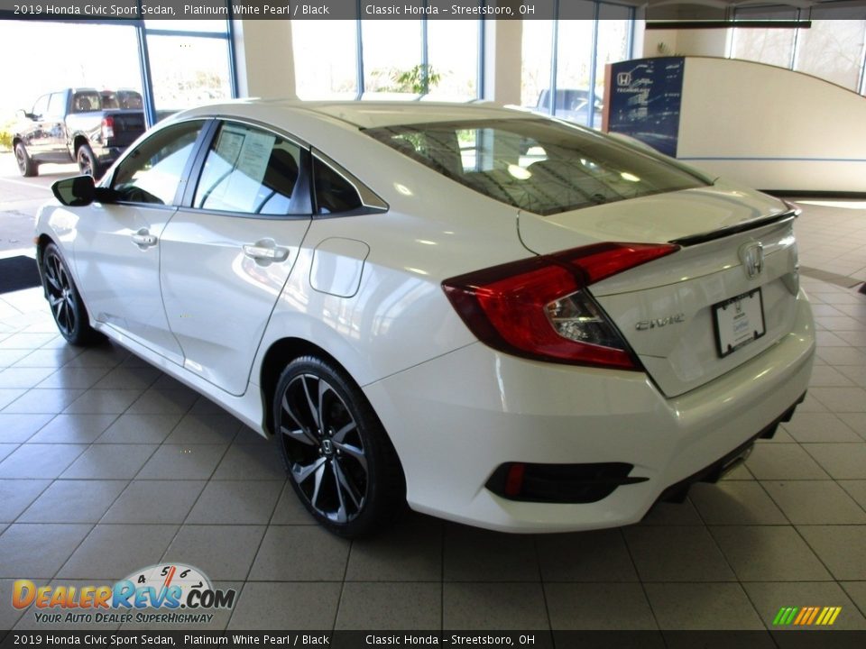 2019 Honda Civic Sport Sedan Platinum White Pearl / Black Photo #9