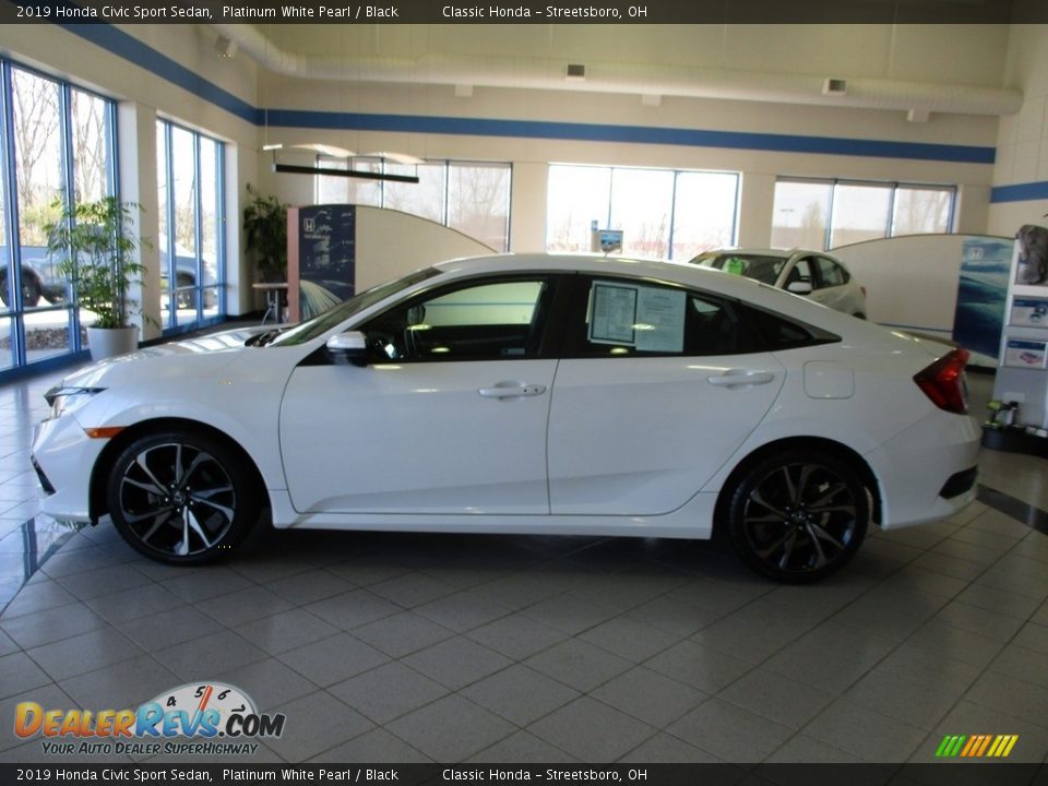 2019 Honda Civic Sport Sedan Platinum White Pearl / Black Photo #10