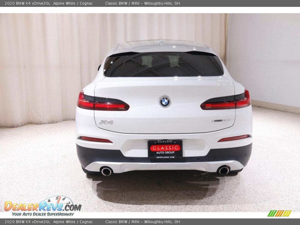 2020 BMW X4 xDrive30i Alpine White / Cognac Photo #21