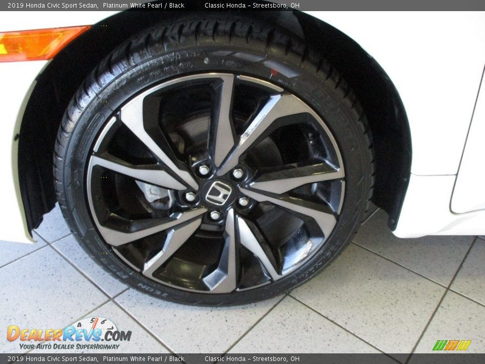 2019 Honda Civic Sport Sedan Platinum White Pearl / Black Photo #12