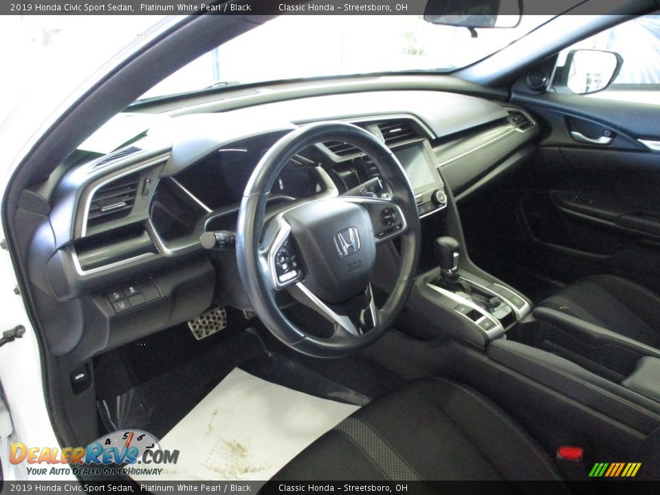 2019 Honda Civic Sport Sedan Platinum White Pearl / Black Photo #26
