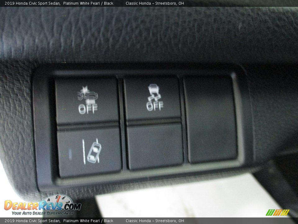 2019 Honda Civic Sport Sedan Platinum White Pearl / Black Photo #28