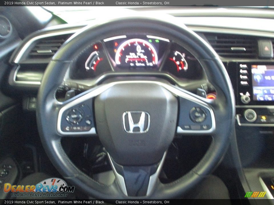 2019 Honda Civic Sport Sedan Platinum White Pearl / Black Photo #29