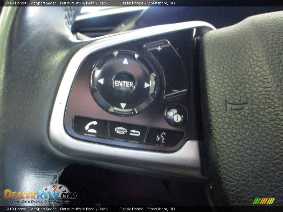 2019 Honda Civic Sport Sedan Platinum White Pearl / Black Photo #30