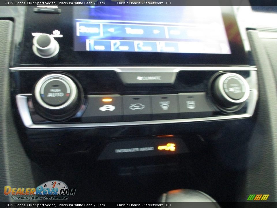 2019 Honda Civic Sport Sedan Platinum White Pearl / Black Photo #34