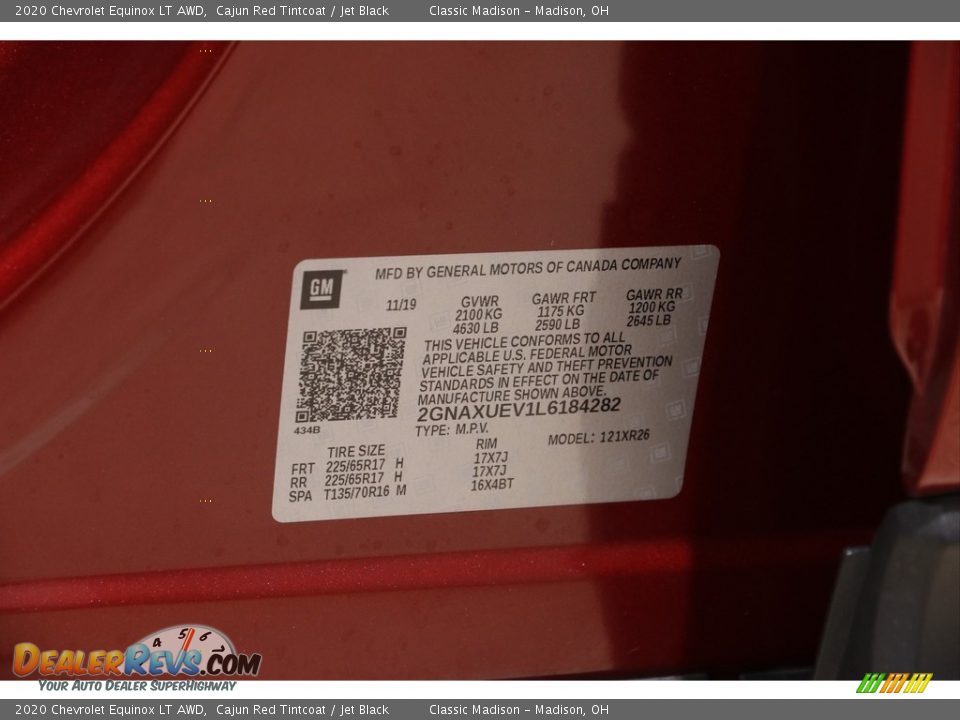 2020 Chevrolet Equinox LT AWD Cajun Red Tintcoat / Jet Black Photo #21