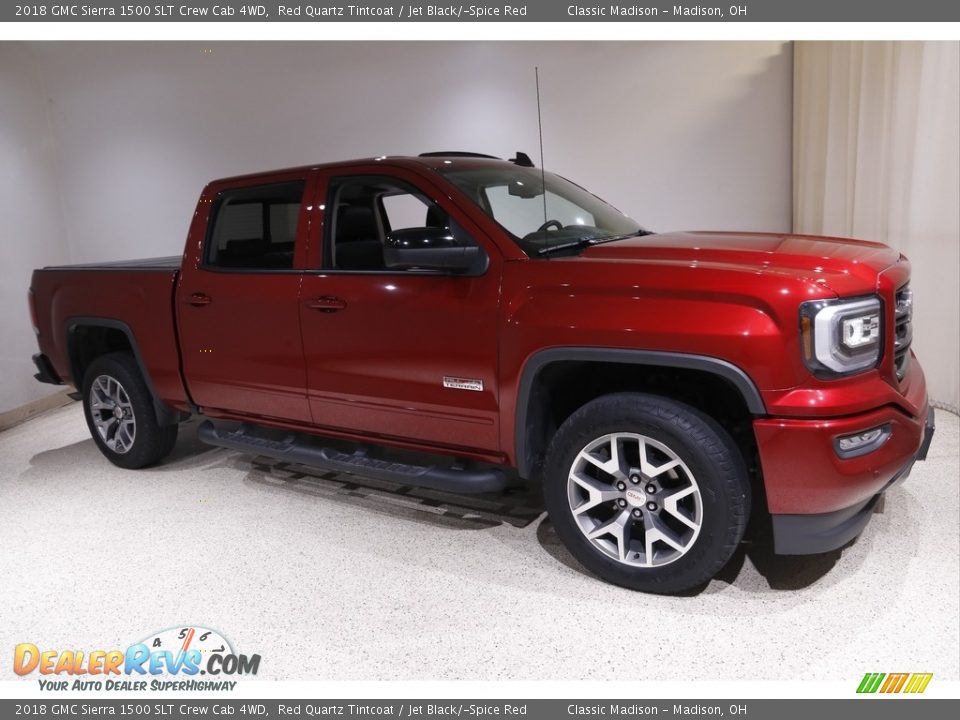 2018 GMC Sierra 1500 SLT Crew Cab 4WD Red Quartz Tintcoat / Jet Black/­Spice Red Photo #1