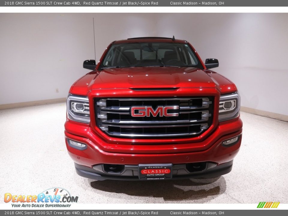 2018 GMC Sierra 1500 SLT Crew Cab 4WD Red Quartz Tintcoat / Jet Black/­Spice Red Photo #2
