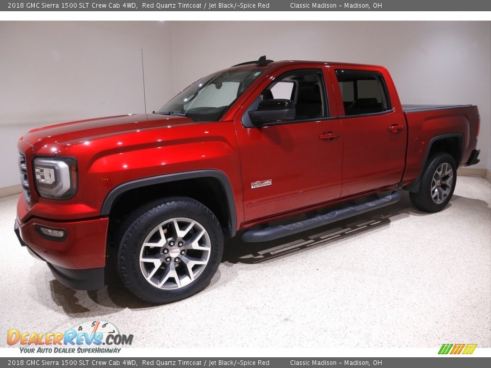 2018 GMC Sierra 1500 SLT Crew Cab 4WD Red Quartz Tintcoat / Jet Black/­Spice Red Photo #3