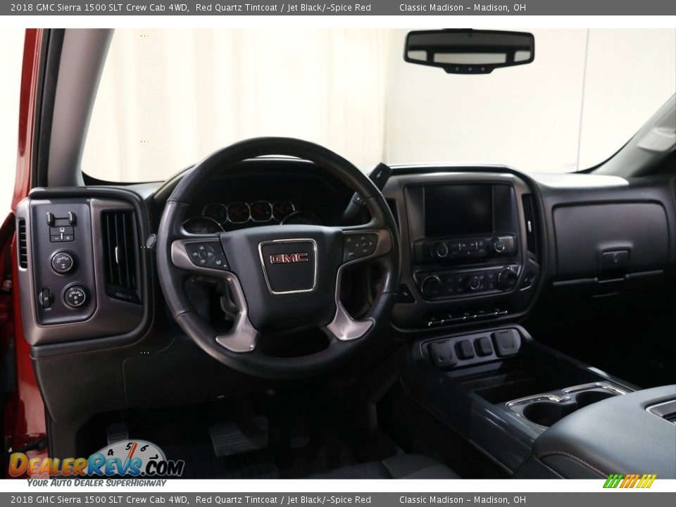 2018 GMC Sierra 1500 SLT Crew Cab 4WD Red Quartz Tintcoat / Jet Black/­Spice Red Photo #7