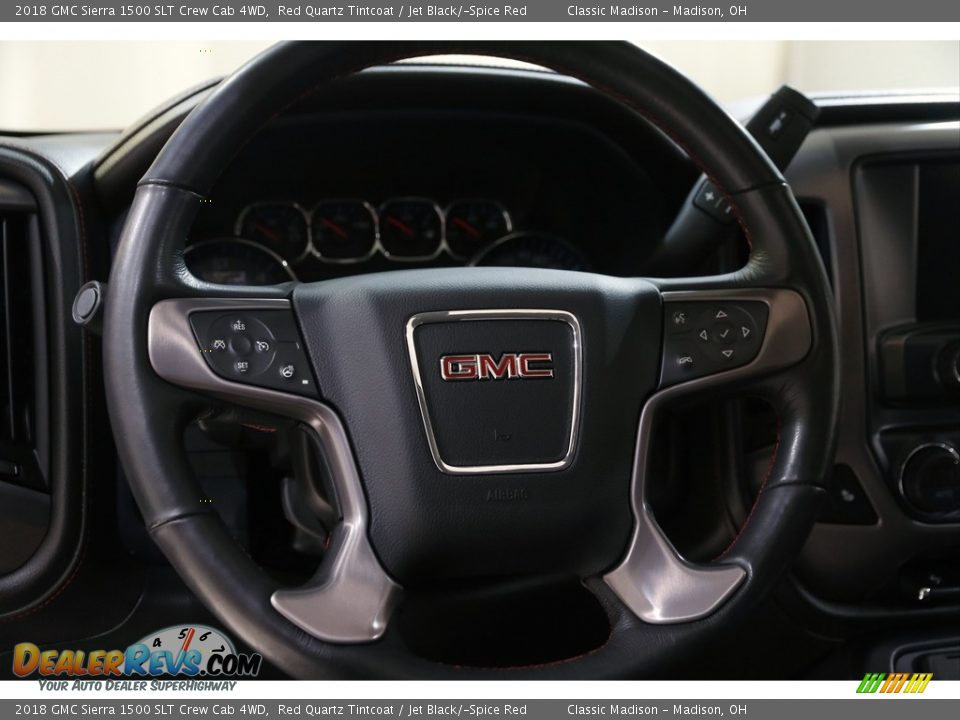 2018 GMC Sierra 1500 SLT Crew Cab 4WD Red Quartz Tintcoat / Jet Black/­Spice Red Photo #8