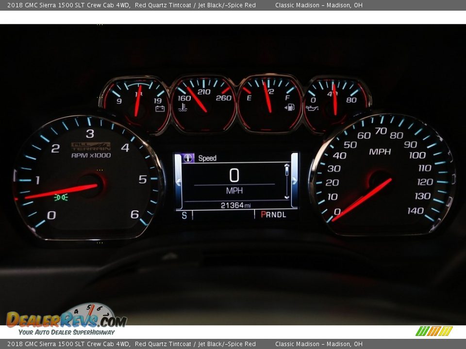 2018 GMC Sierra 1500 SLT Crew Cab 4WD Red Quartz Tintcoat / Jet Black/­Spice Red Photo #9