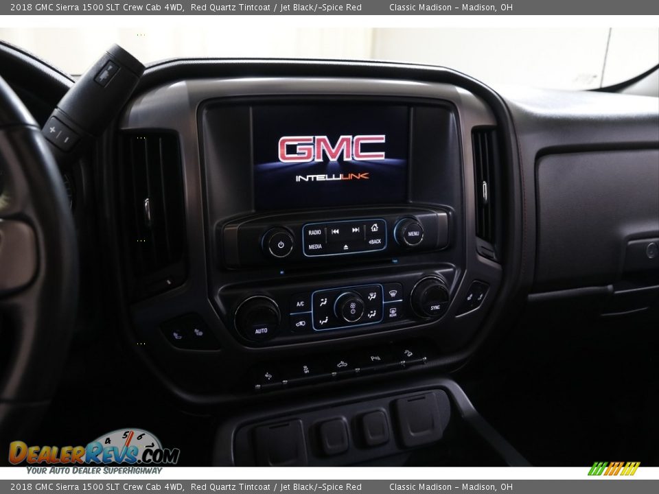 2018 GMC Sierra 1500 SLT Crew Cab 4WD Red Quartz Tintcoat / Jet Black/­Spice Red Photo #10