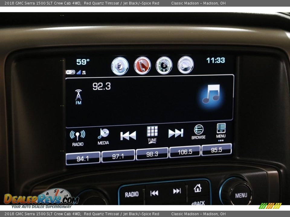 2018 GMC Sierra 1500 SLT Crew Cab 4WD Red Quartz Tintcoat / Jet Black/­Spice Red Photo #11