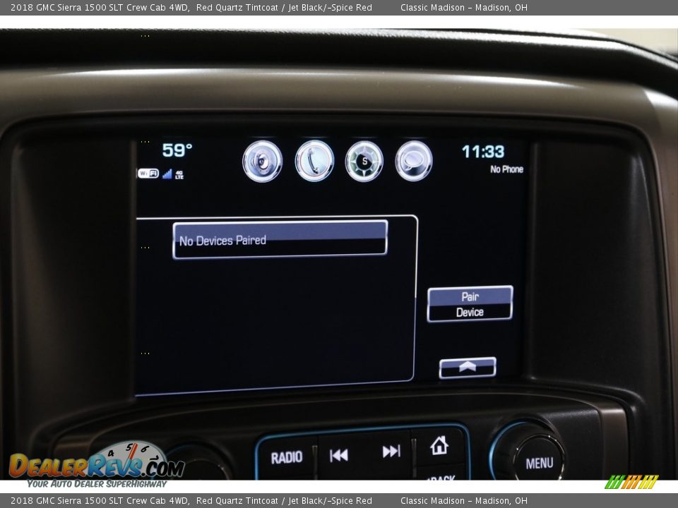 2018 GMC Sierra 1500 SLT Crew Cab 4WD Red Quartz Tintcoat / Jet Black/­Spice Red Photo #12