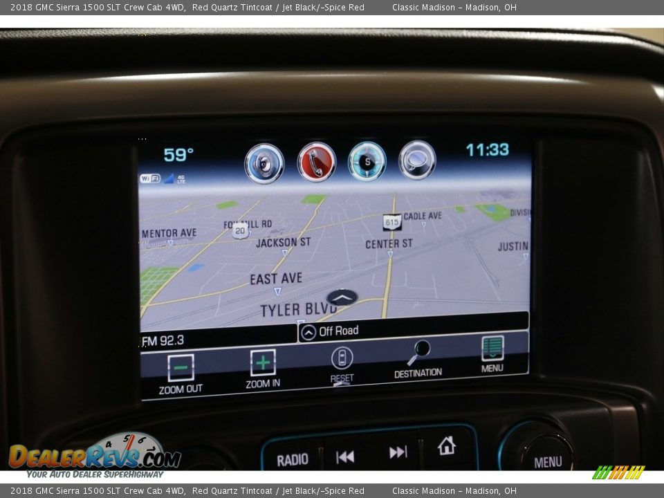 2018 GMC Sierra 1500 SLT Crew Cab 4WD Red Quartz Tintcoat / Jet Black/­Spice Red Photo #13