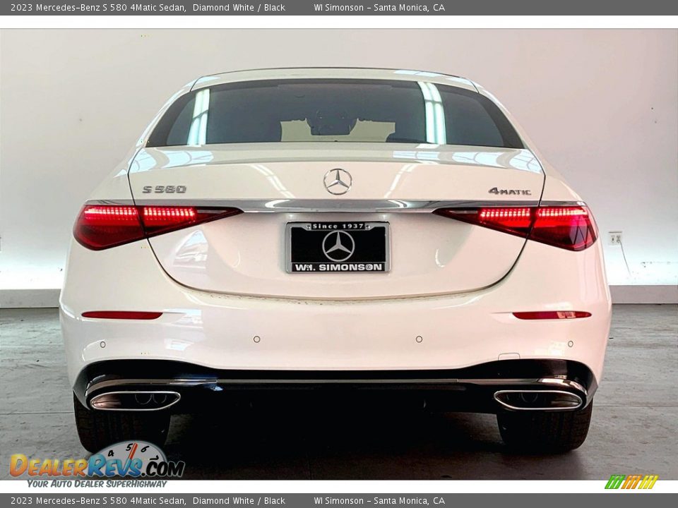 2023 Mercedes-Benz S 580 4Matic Sedan Diamond White / Black Photo #3