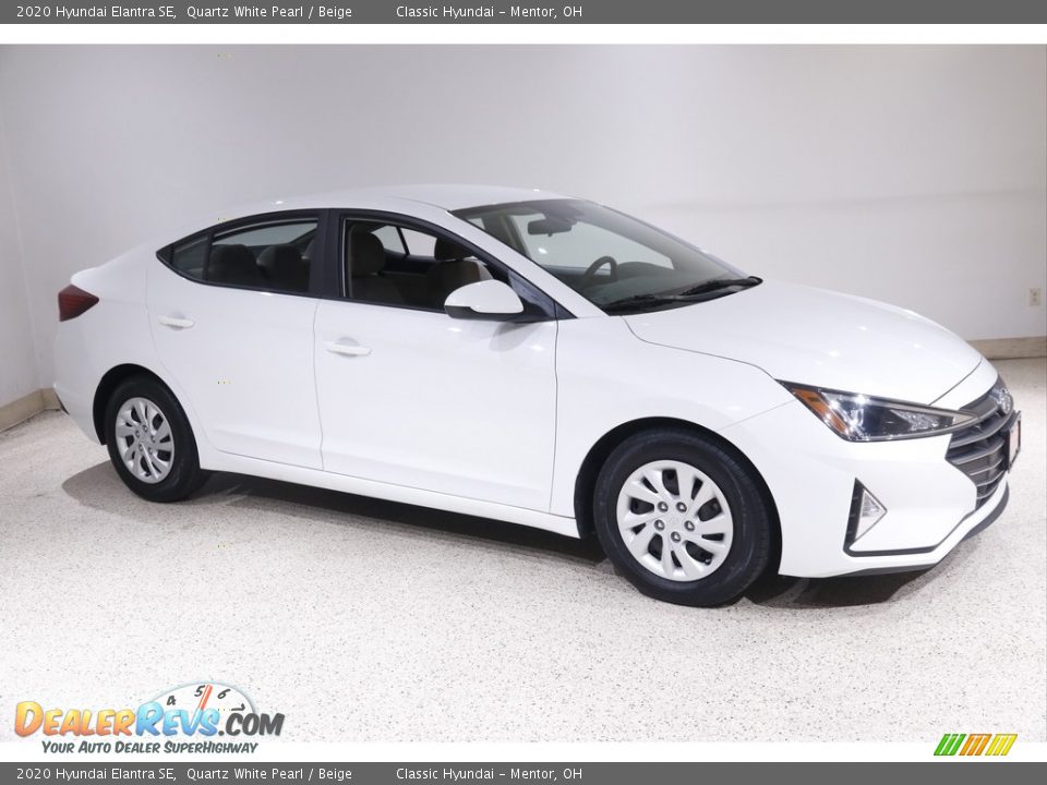2020 Hyundai Elantra SE Quartz White Pearl / Beige Photo #1