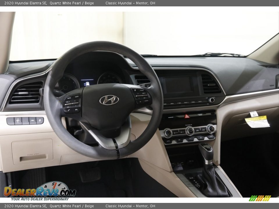 2020 Hyundai Elantra SE Quartz White Pearl / Beige Photo #6
