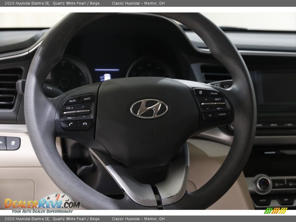 2020 Hyundai Elantra SE Quartz White Pearl / Beige Photo #7