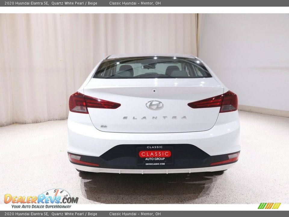 2020 Hyundai Elantra SE Quartz White Pearl / Beige Photo #18