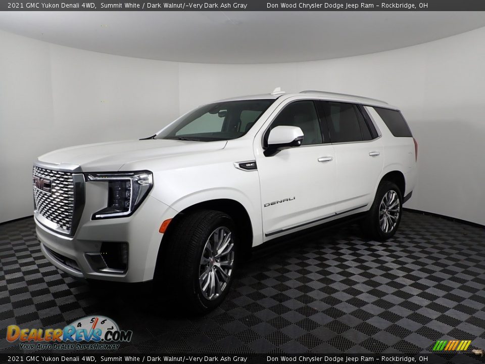 2021 GMC Yukon Denali 4WD Summit White / Dark Walnut/­Very Dark Ash Gray Photo #9