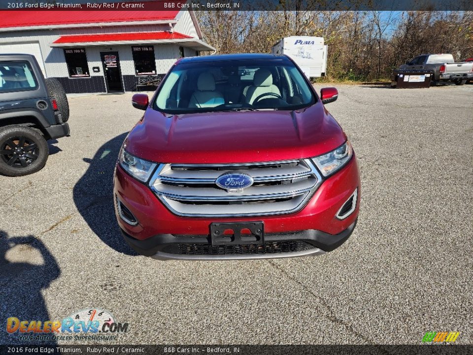 2016 Ford Edge Titanium Ruby Red / Ceramic Photo #2