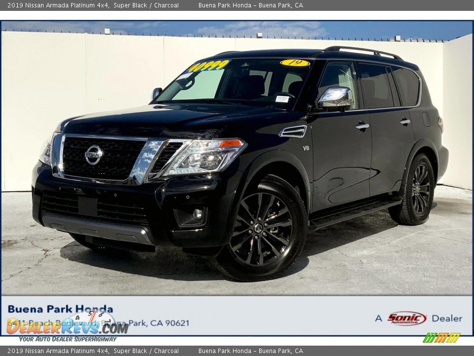 2019 Nissan Armada Platinum 4x4 Super Black / Charcoal Photo #1