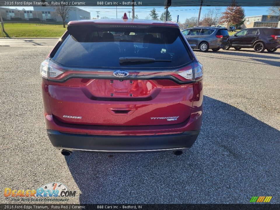 2016 Ford Edge Titanium Ruby Red / Ceramic Photo #6