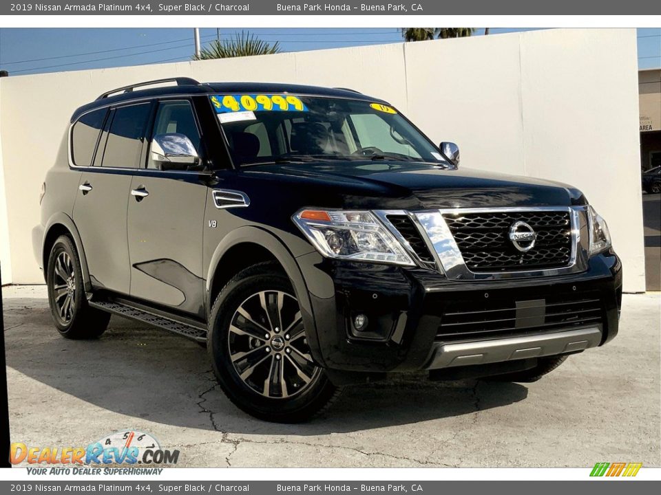 2019 Nissan Armada Platinum 4x4 Super Black / Charcoal Photo #2