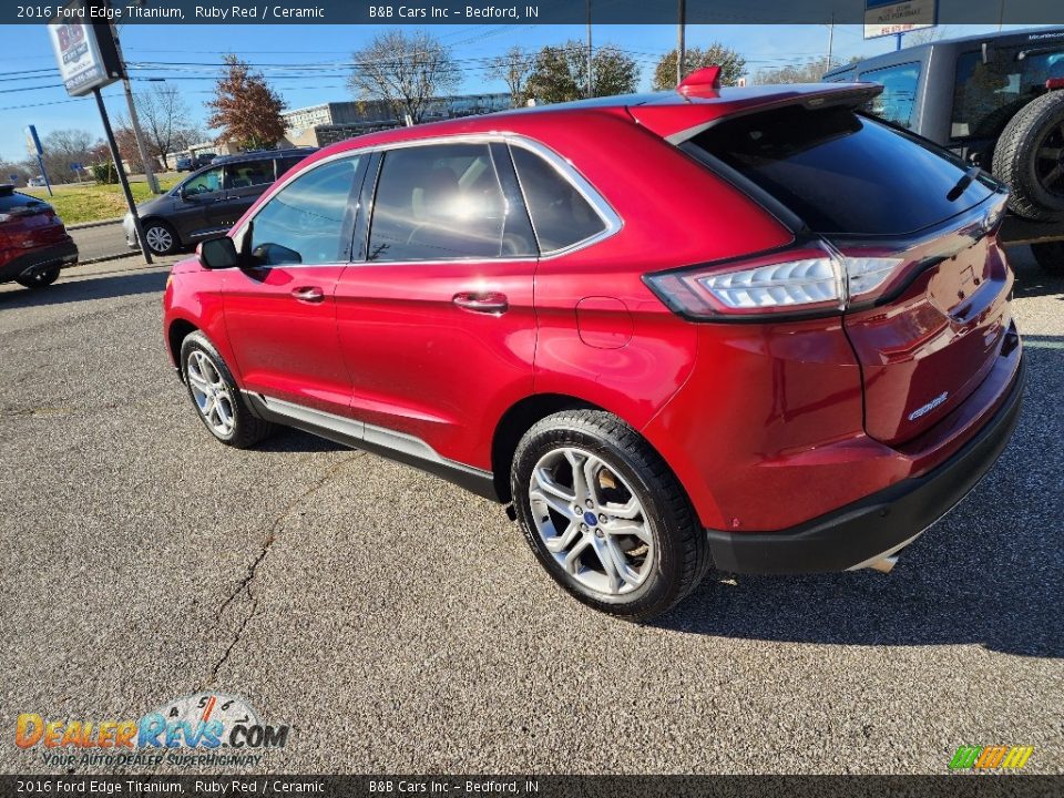 2016 Ford Edge Titanium Ruby Red / Ceramic Photo #7