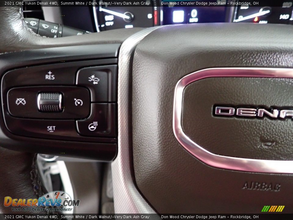 2021 GMC Yukon Denali 4WD Summit White / Dark Walnut/­Very Dark Ash Gray Photo #20