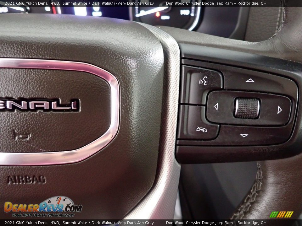 2021 GMC Yukon Denali 4WD Summit White / Dark Walnut/­Very Dark Ash Gray Photo #21