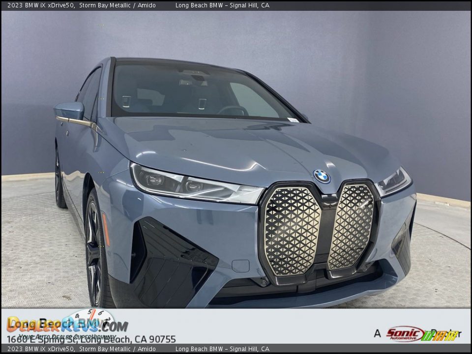 2023 BMW iX xDrive50 Storm Bay Metallic / Amido Photo #1