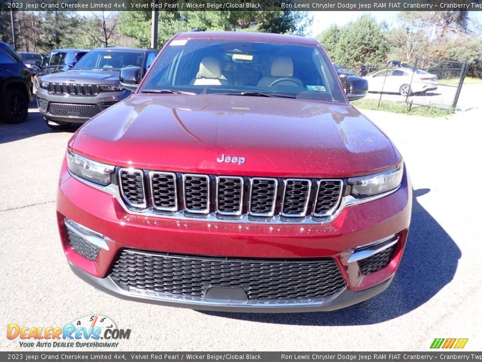 2023 Jeep Grand Cherokee Limited 4x4 Velvet Red Pearl / Wicker Beige/Global Black Photo #2