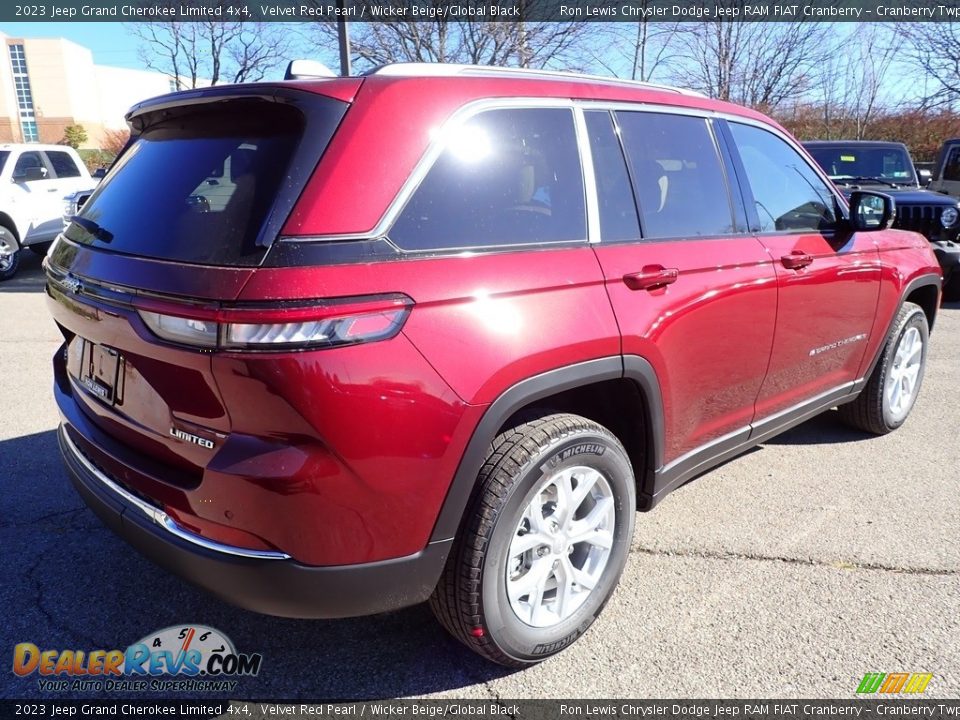 2023 Jeep Grand Cherokee Limited 4x4 Velvet Red Pearl / Wicker Beige/Global Black Photo #5