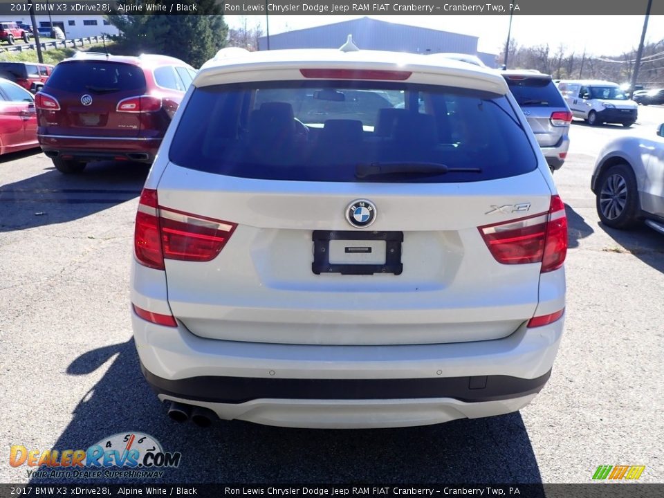 2017 BMW X3 xDrive28i Alpine White / Black Photo #4