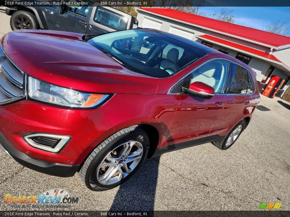 2016 Ford Edge Titanium Ruby Red / Ceramic Photo #30