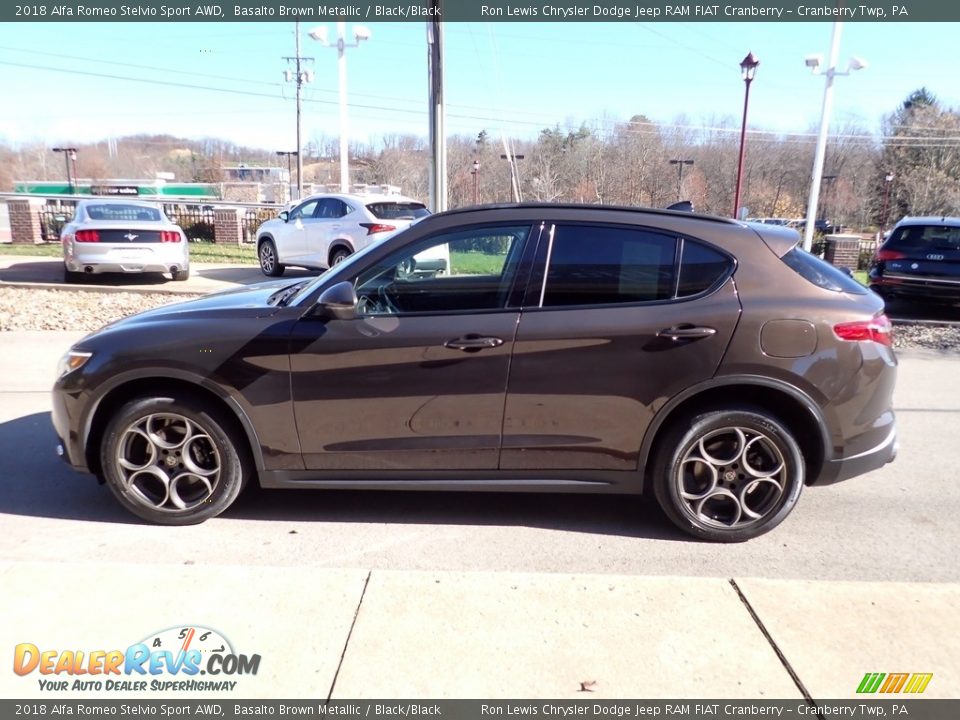 Basalto Brown Metallic 2018 Alfa Romeo Stelvio Sport AWD Photo #5